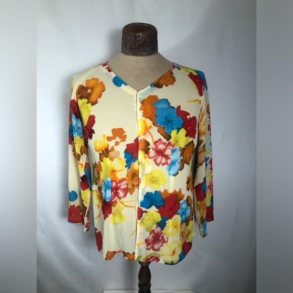 Womens Sheer Multi Color Blouse. Size Medium. - Picture 1 of 6